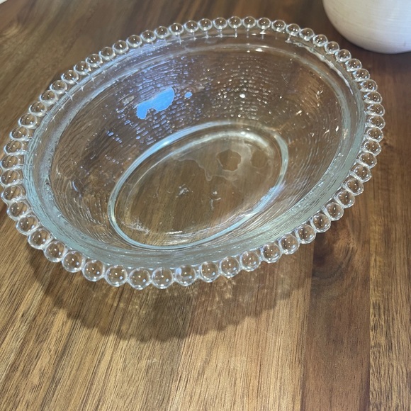 Vintage hen on a nest base replacement hobnail glass - Picture 2 of 3
